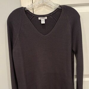Athleta Charcoal V-Neck Sweater Size XS